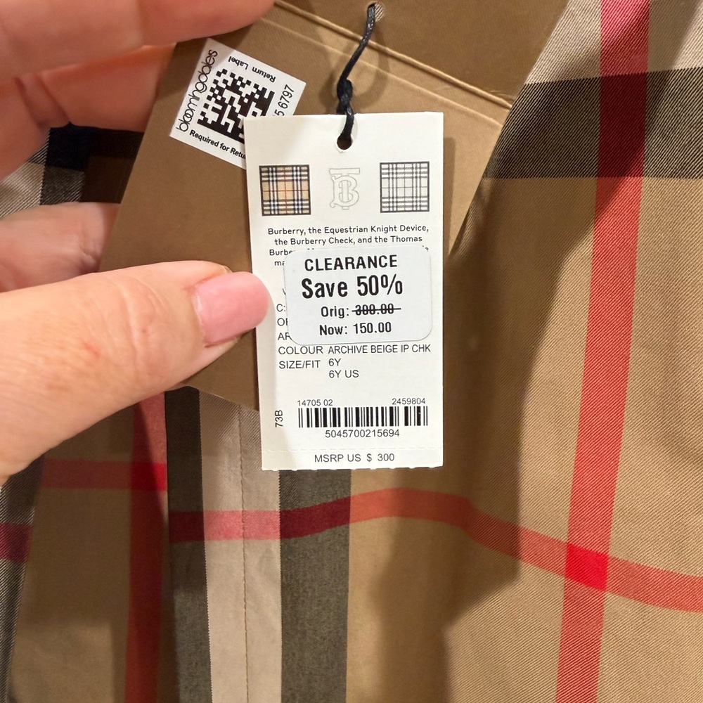 Burberry Beige and Red Plaid skirt and shirt - Picture 2 of 5